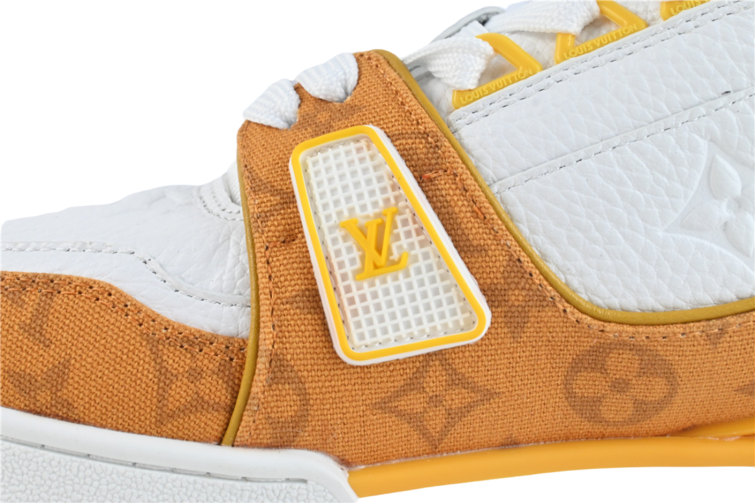 LV Trainer Yellow Monogram Denim White